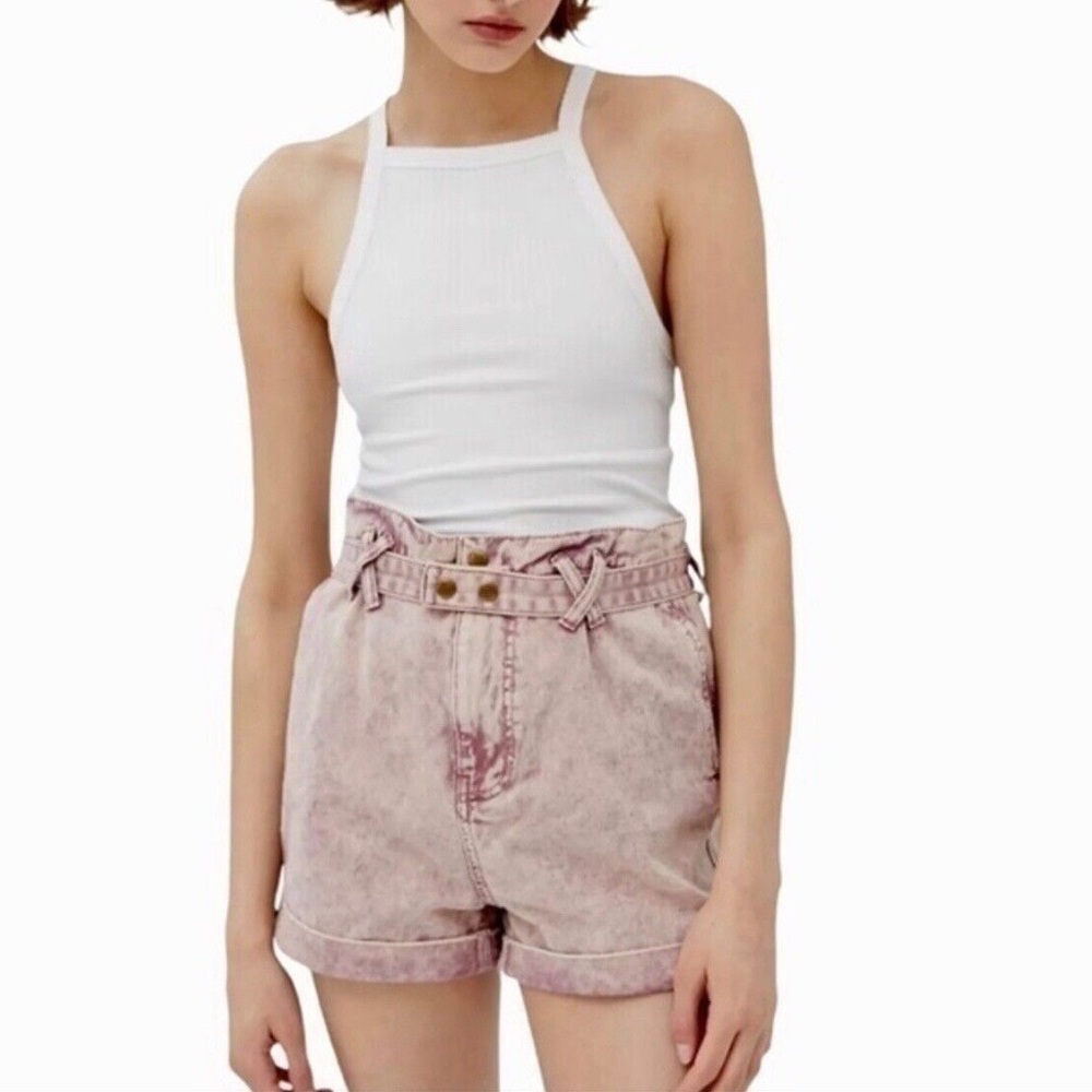 BDG dusty rose denim shorts